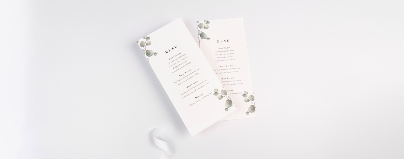 Wedding Menus Wedding Menus