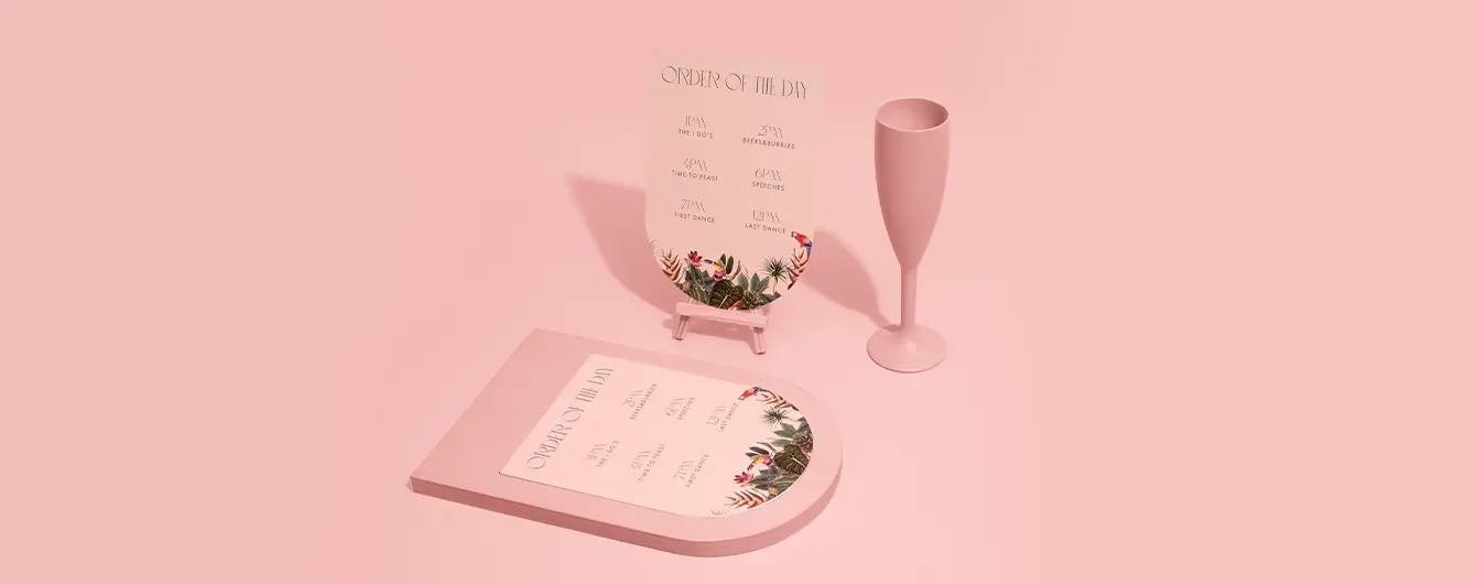 Arch Shaped Wedding Order of Service