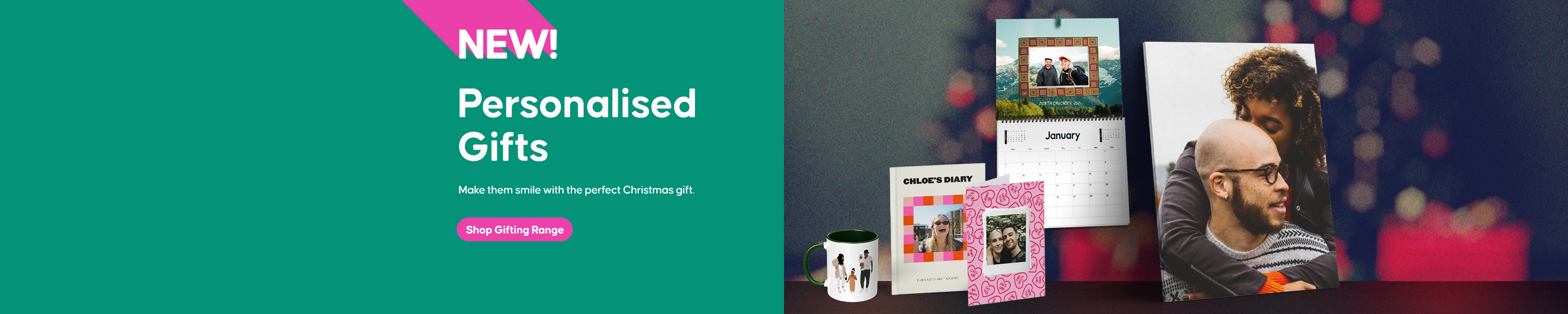Desktop Homepage Slider | Personalised Gifts | November 2023