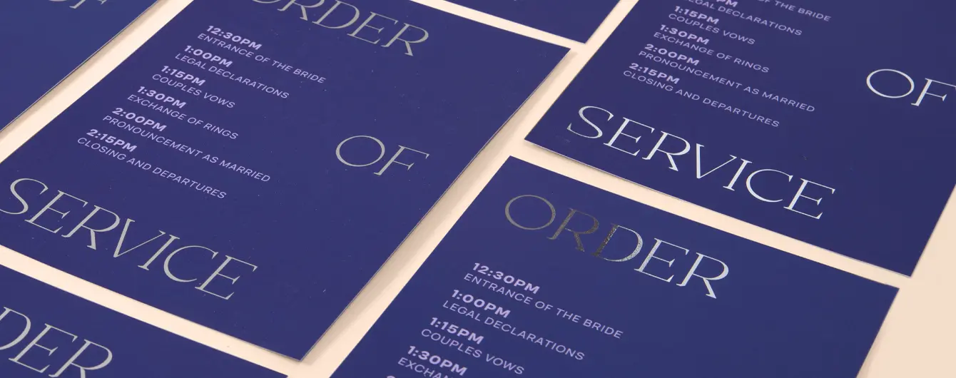 Wedding Order of Service