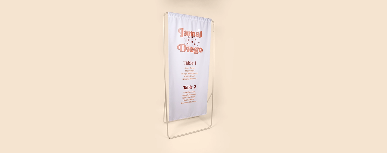 Wedding Fabric Signs
