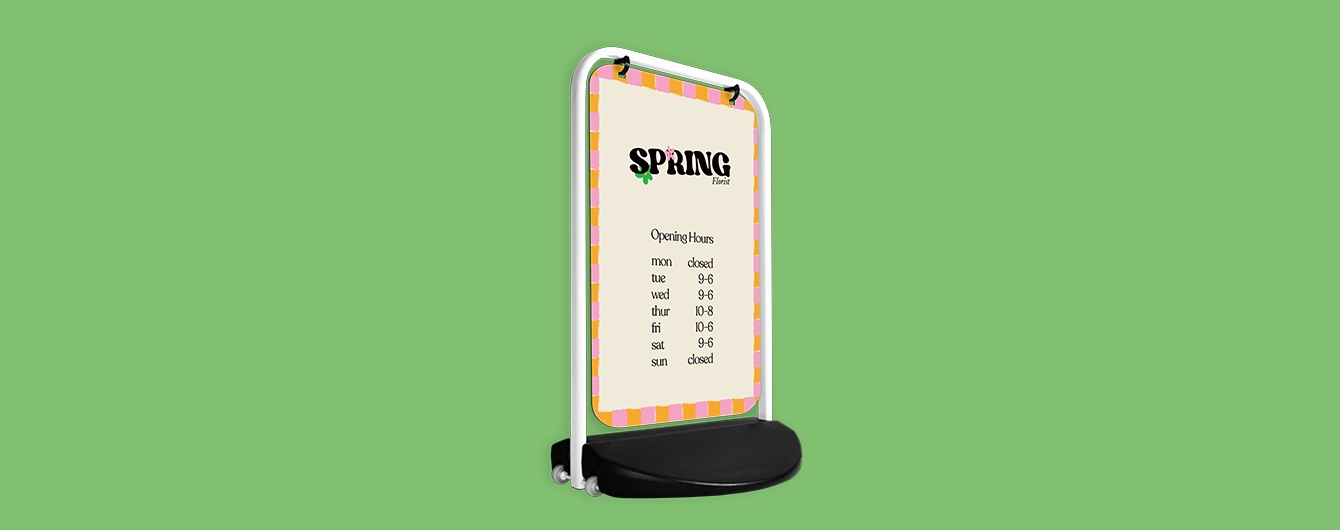 Pavement Swing Sign