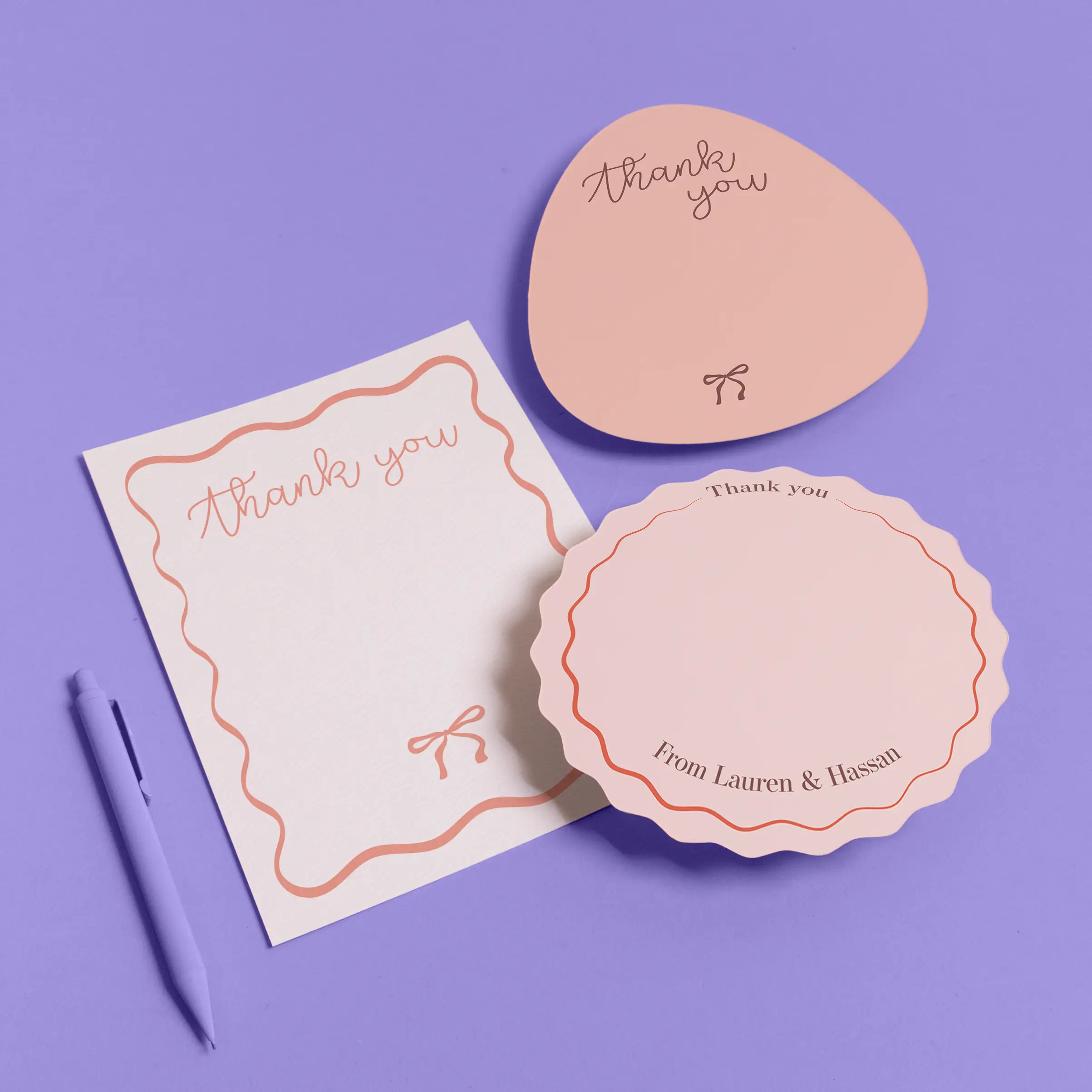 Custom Wedding Thank You Cards
