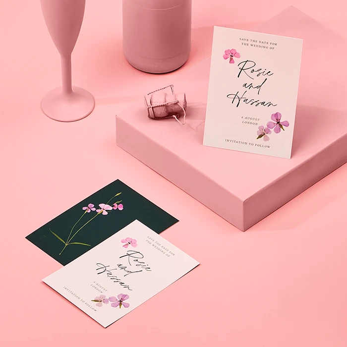 Double Sided Wedding Save the Date Cards