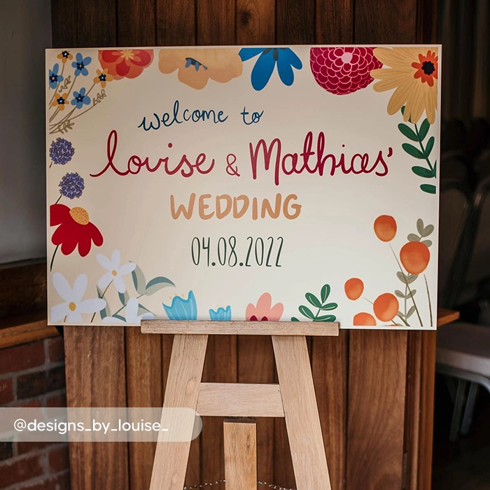 Floral Welcome Sign