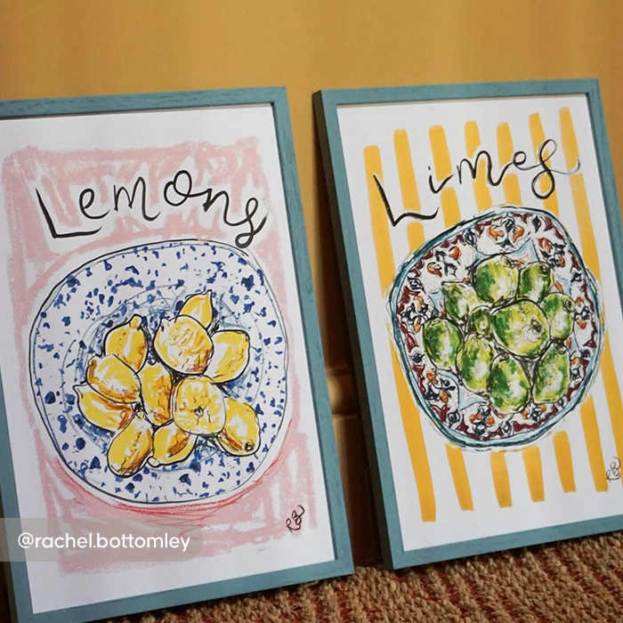 Lemon and lime giclee fine art prints