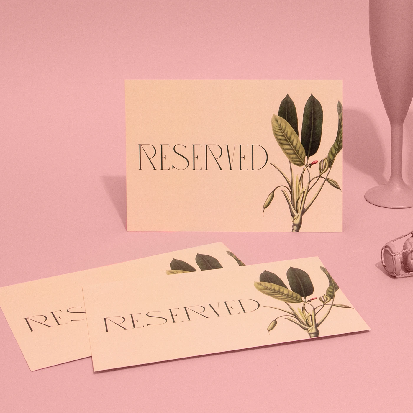 Three Wedding Seat Reserved Signs