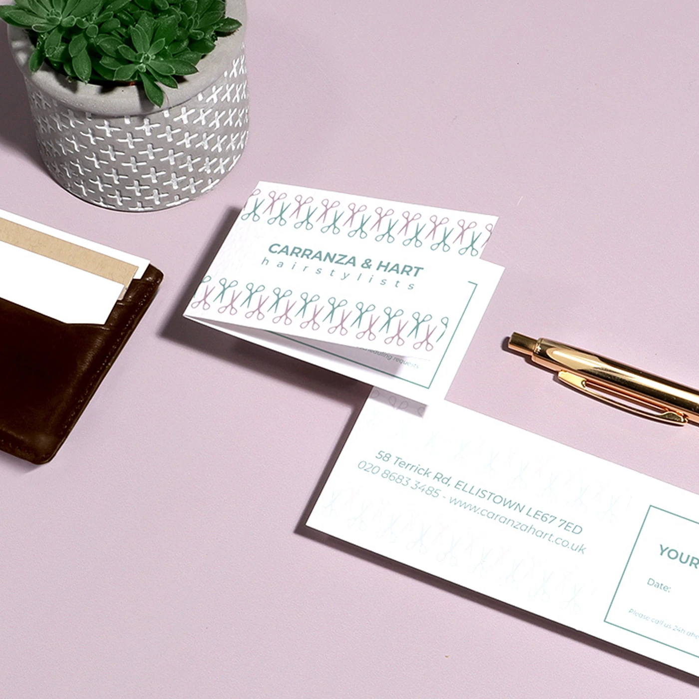 Printed Folded Appointment Cards