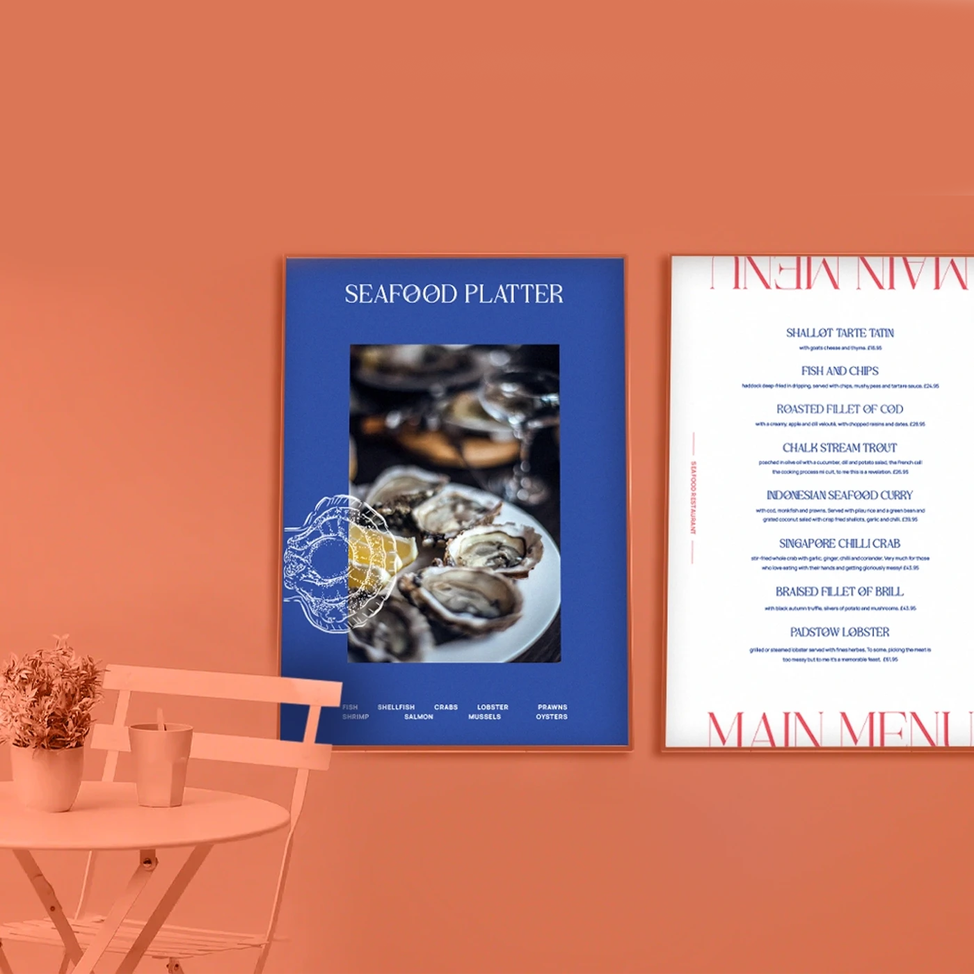 Printed Menu Posters