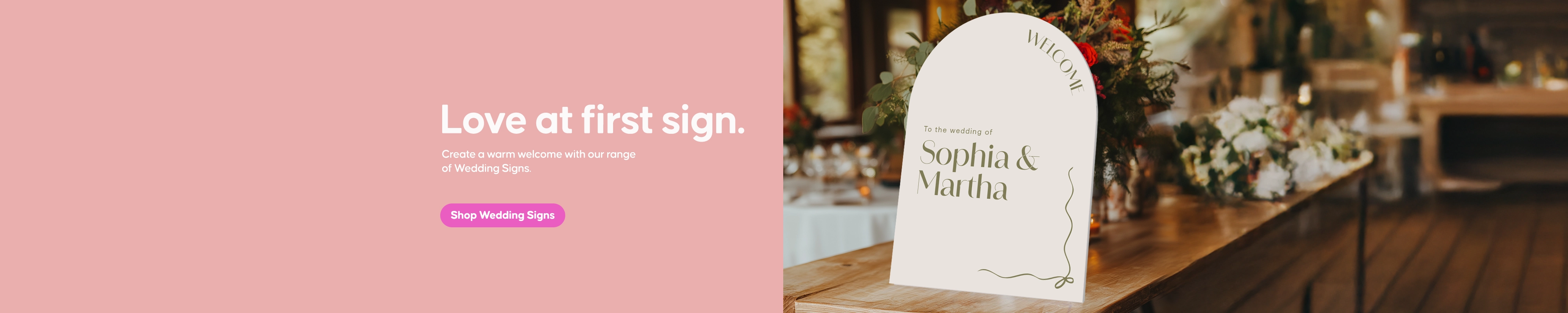 Desktop Homepage Slider | Wedding Signs | June 2025