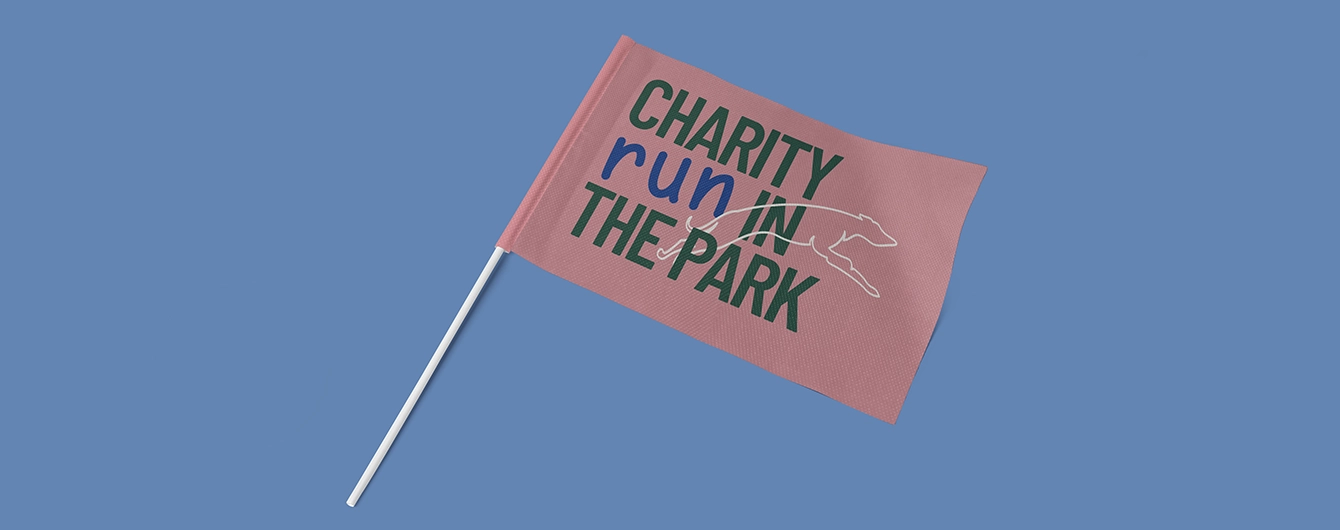 Mini flag for charity