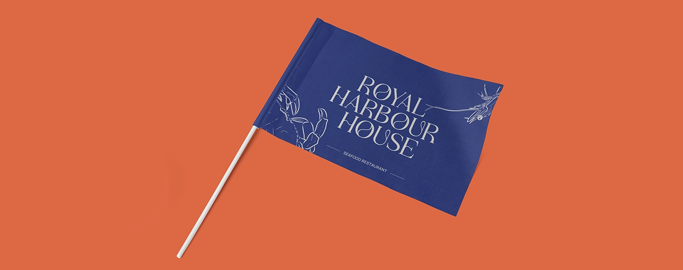 Mini flag for hospitality