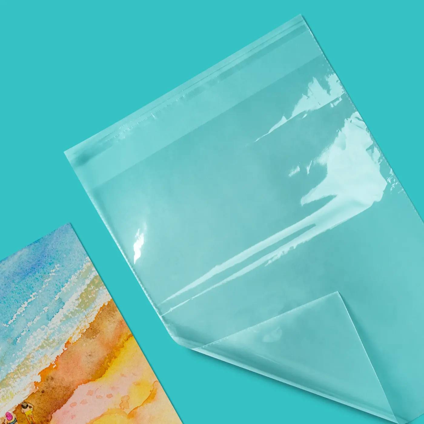 Self Sealing Plastic Bags For Art Prints Cellophane Bags Packaging