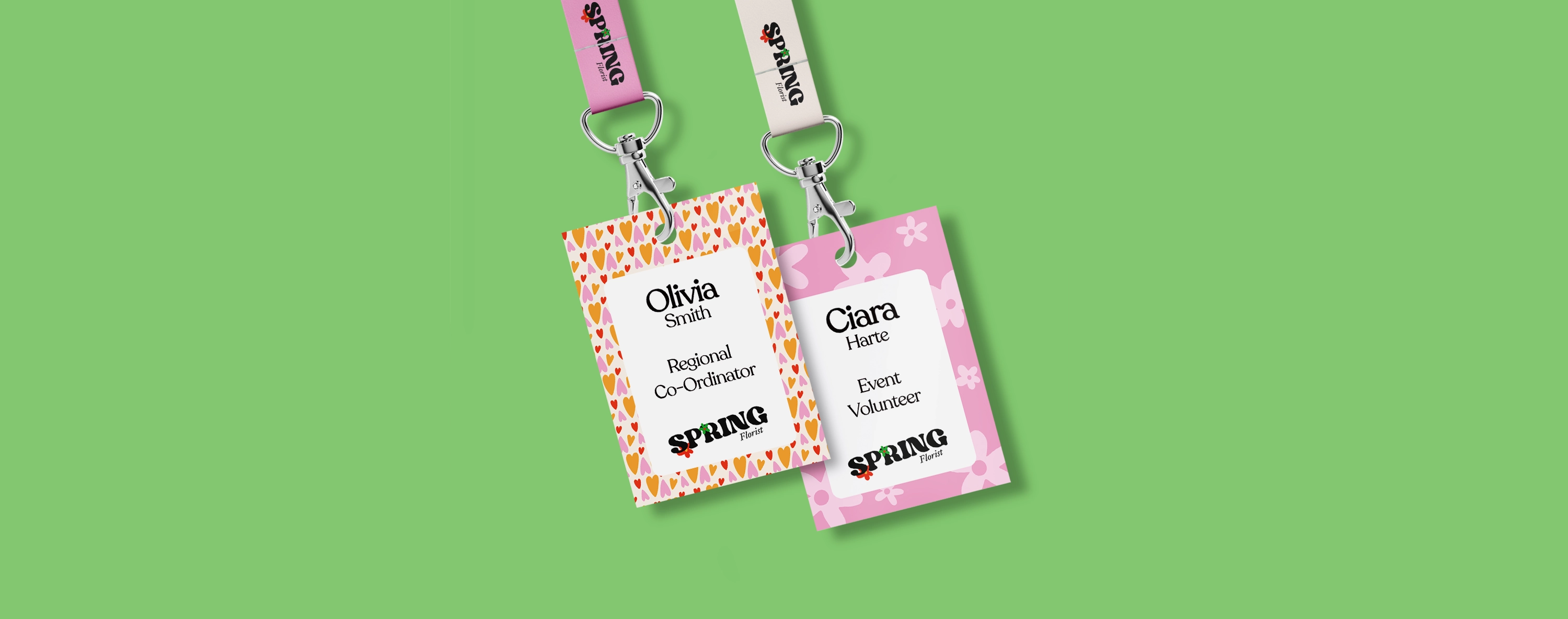 Staff Lanyard Cards attached to Lanyards