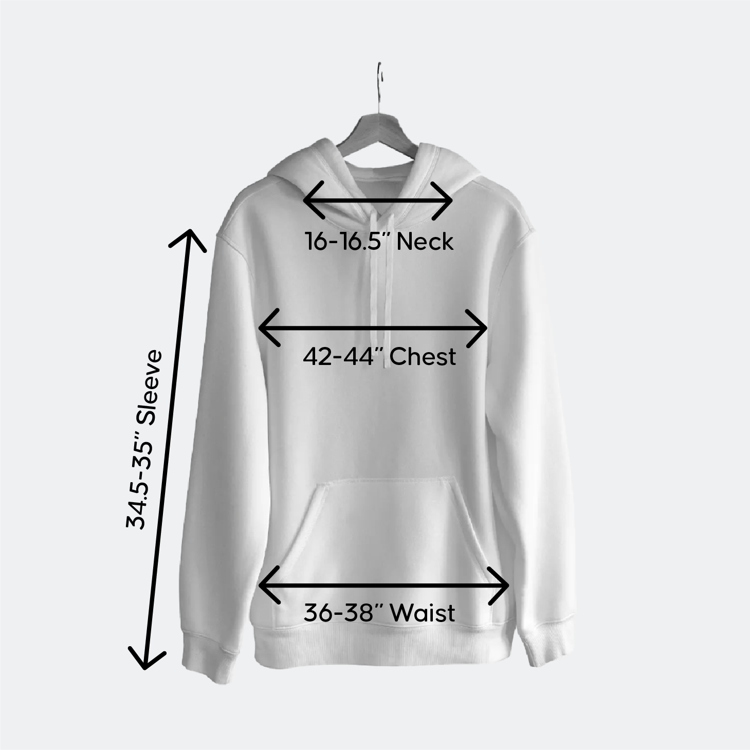 White Large Hoodie Size
