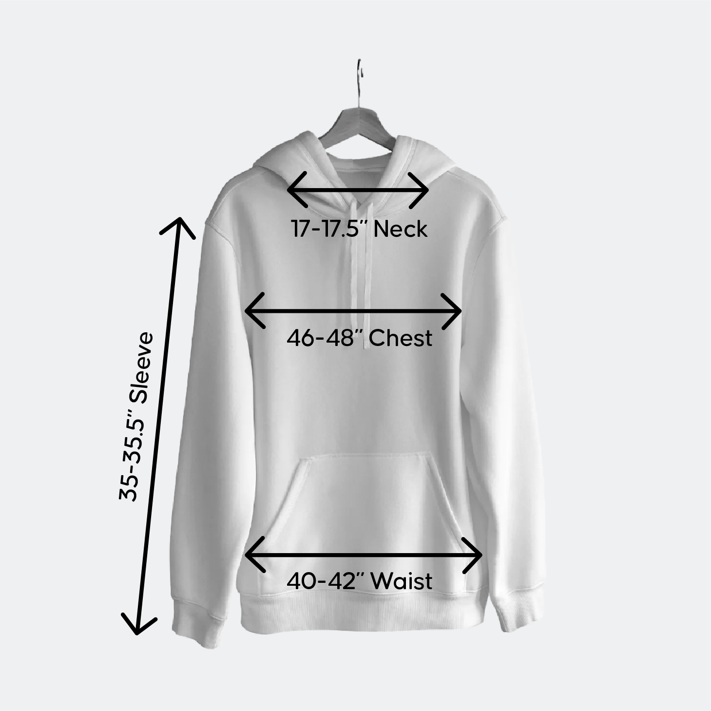 White XL Hoodie Size