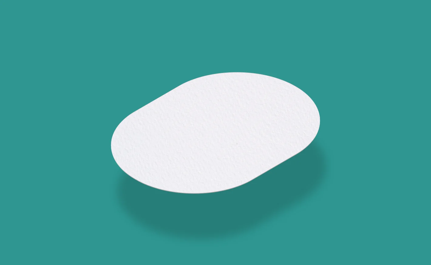 Die cut, blank double arch-shaped print