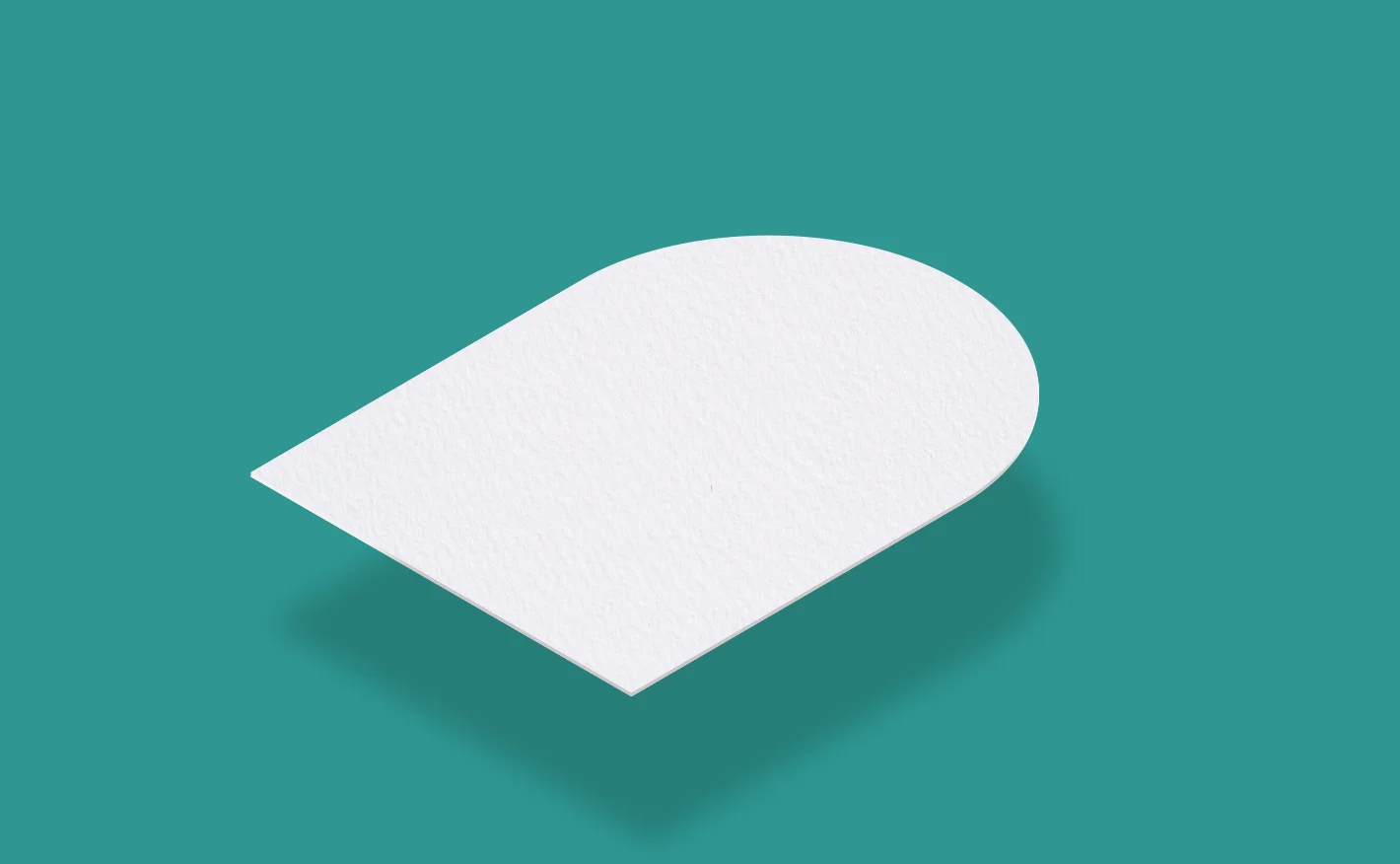 Die cut, blank upper arch-shaped print