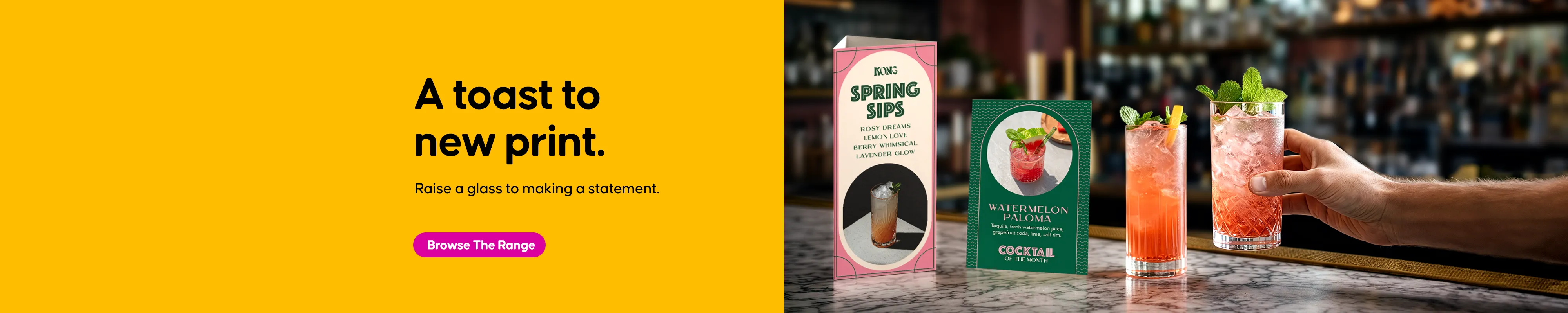 A toast to new print, Menus that make a statement