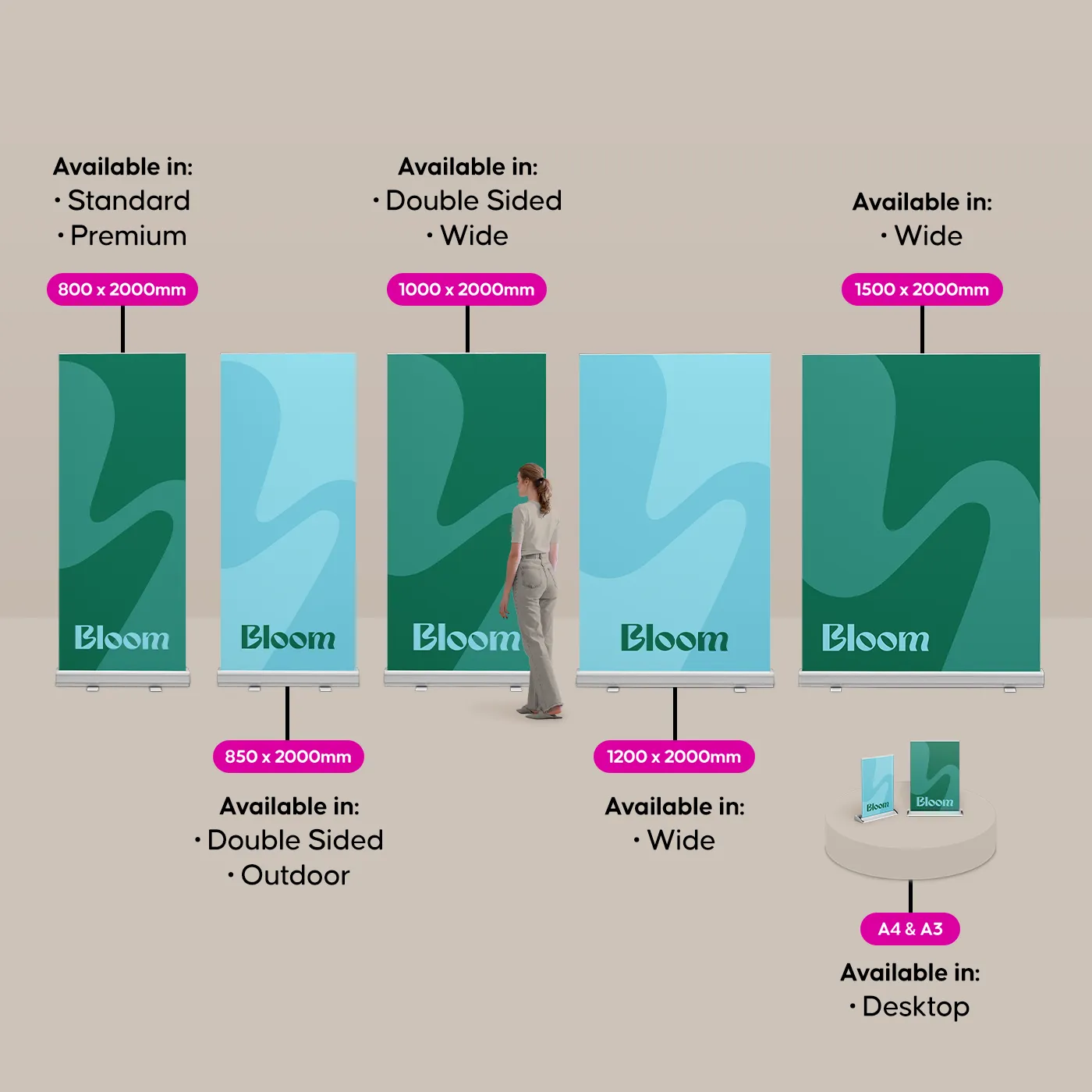 Roller Banner styles comparison image