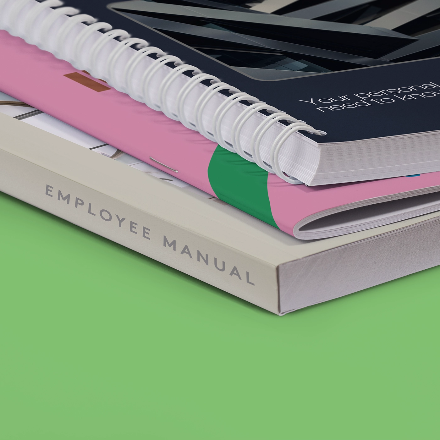 Spiral Bound, Perfect Bound and Saddle Stitch Manuals