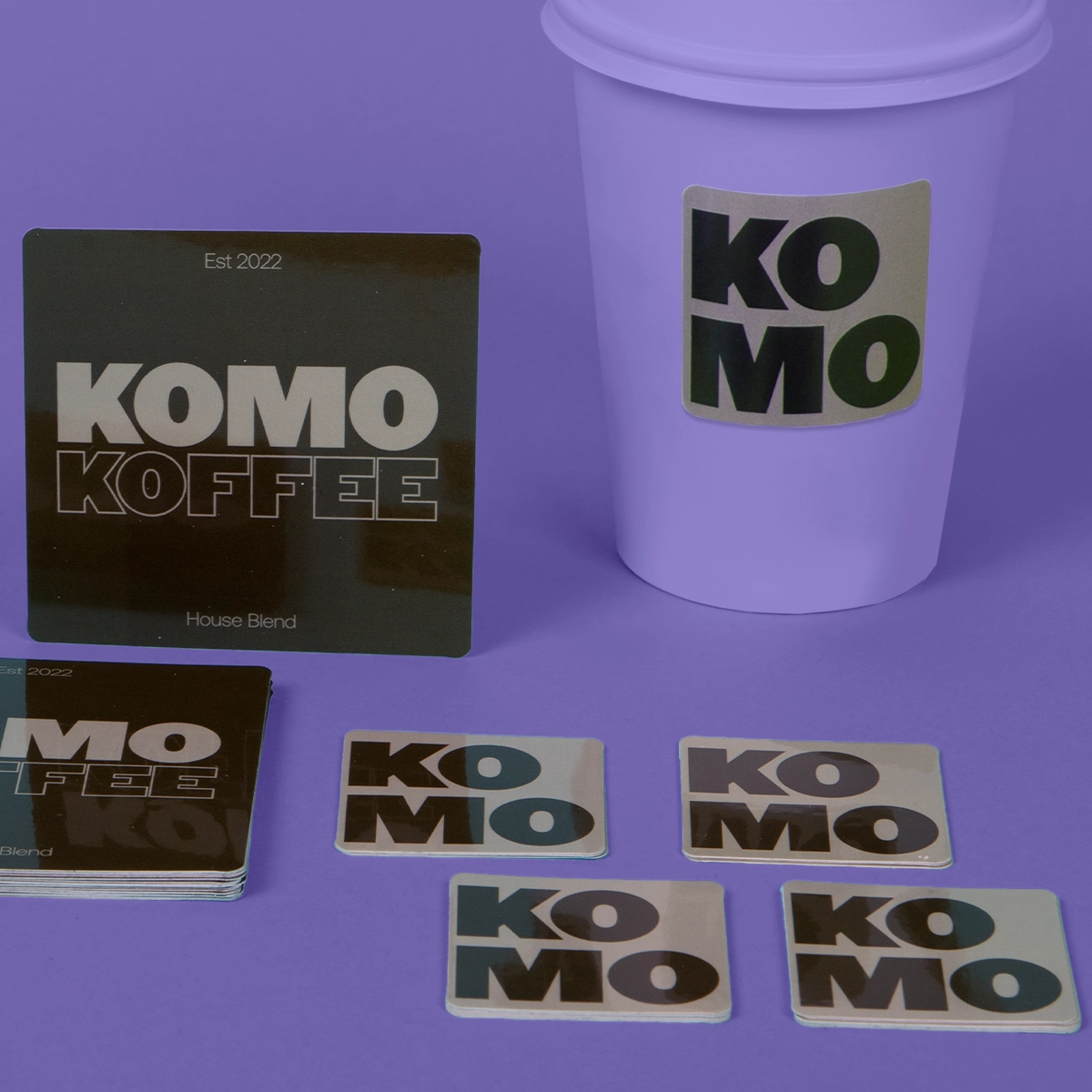 Square KOMO KOFFEE Stickers