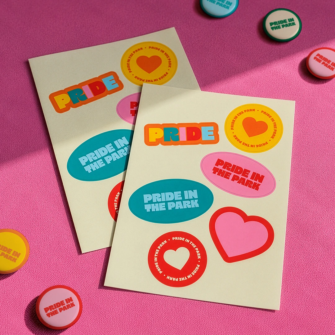 Custom Shape Pride Sticker Sheets.