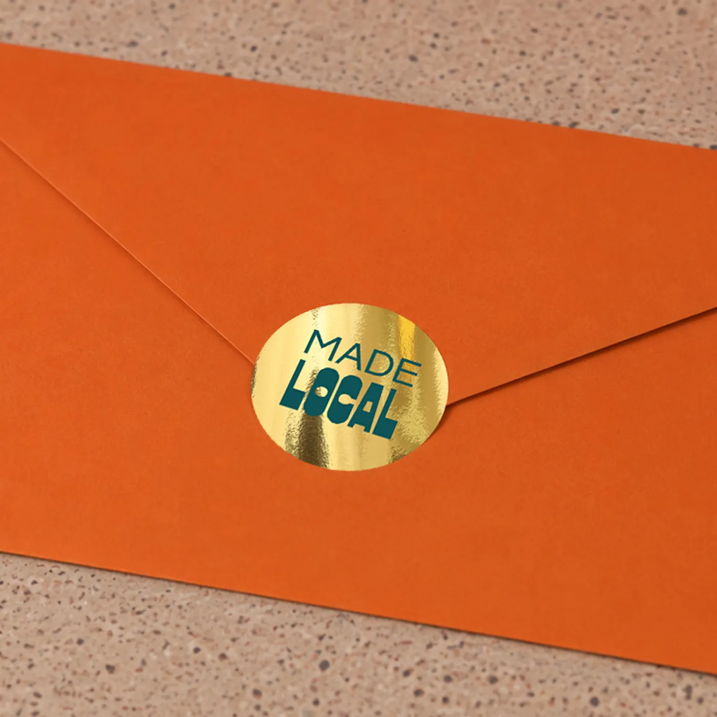 Round Sticker with gold foil