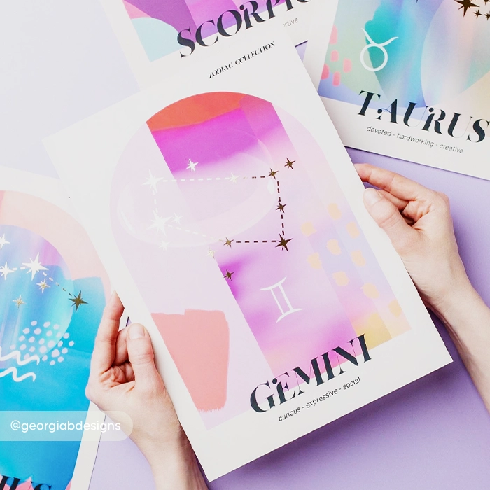 Star sign Foil Art Print