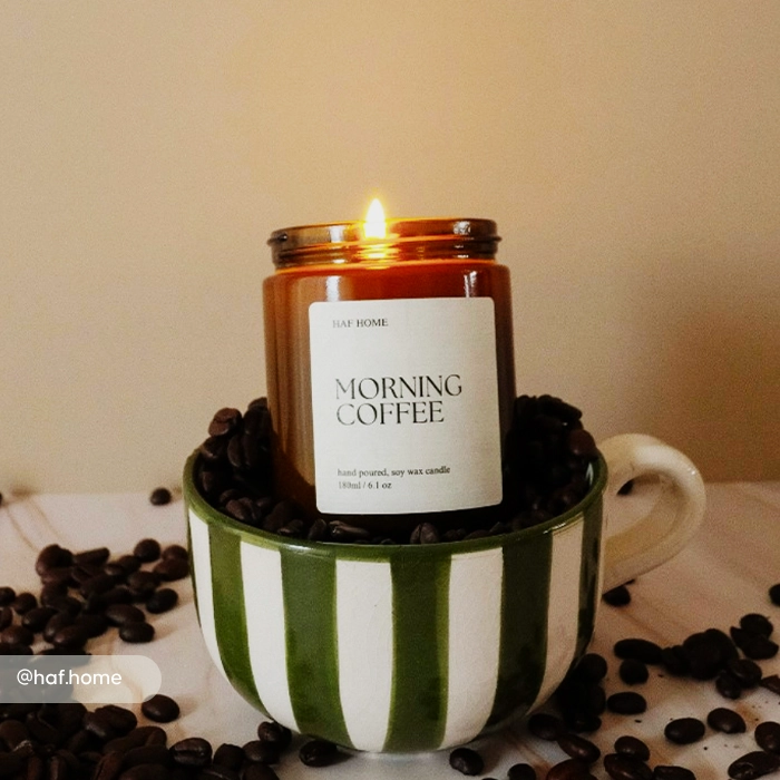 Square Sticker candle label