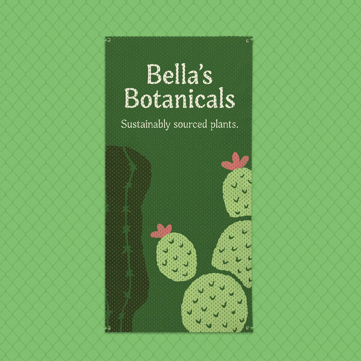 Portrait Mesh Banner for "Bella's Botanical's".