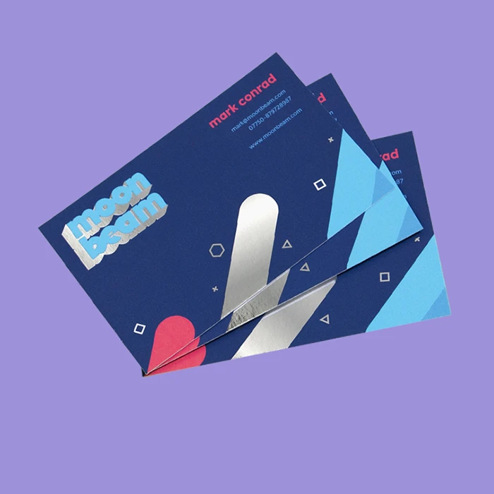 Silver foil Business Card.