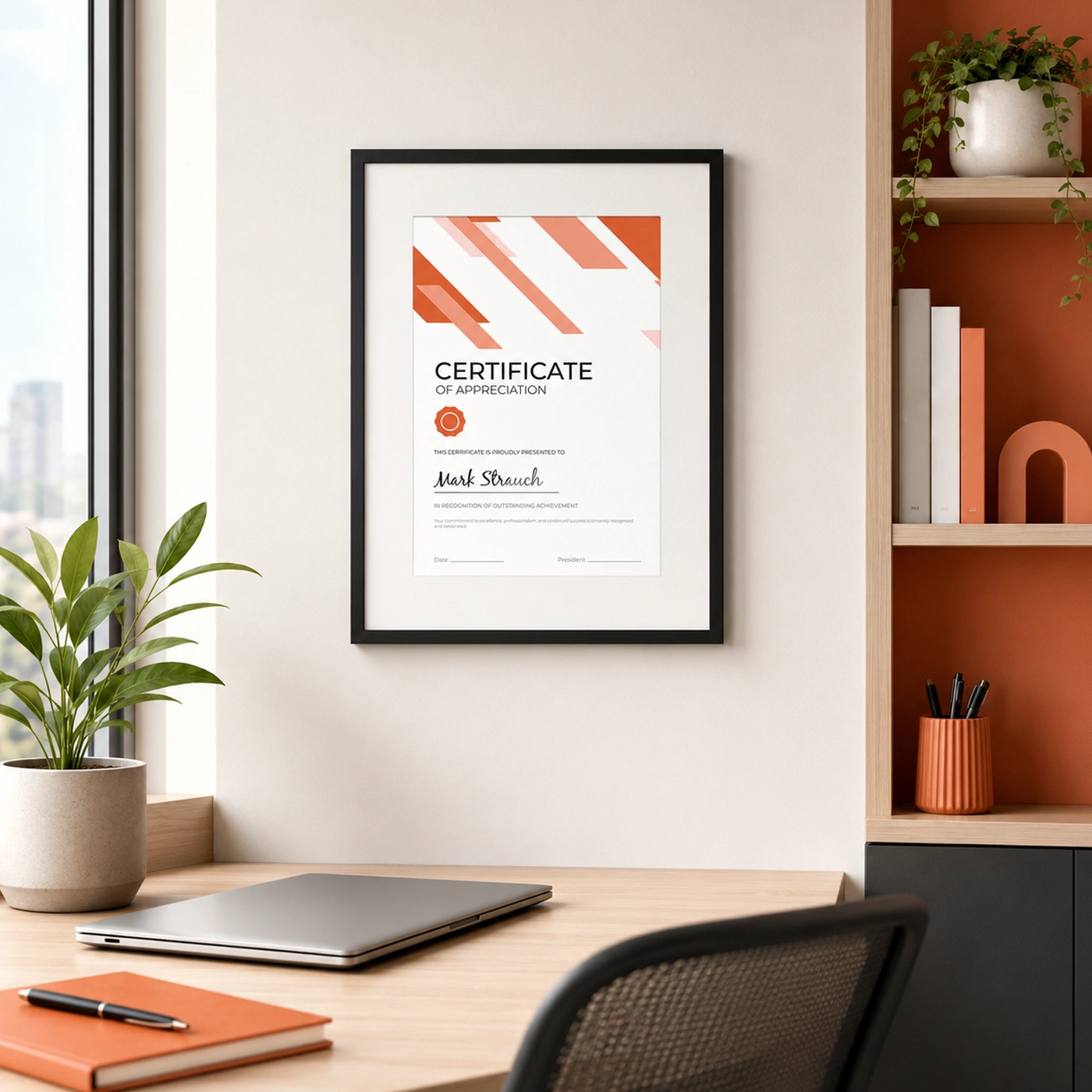Framed Certificates.