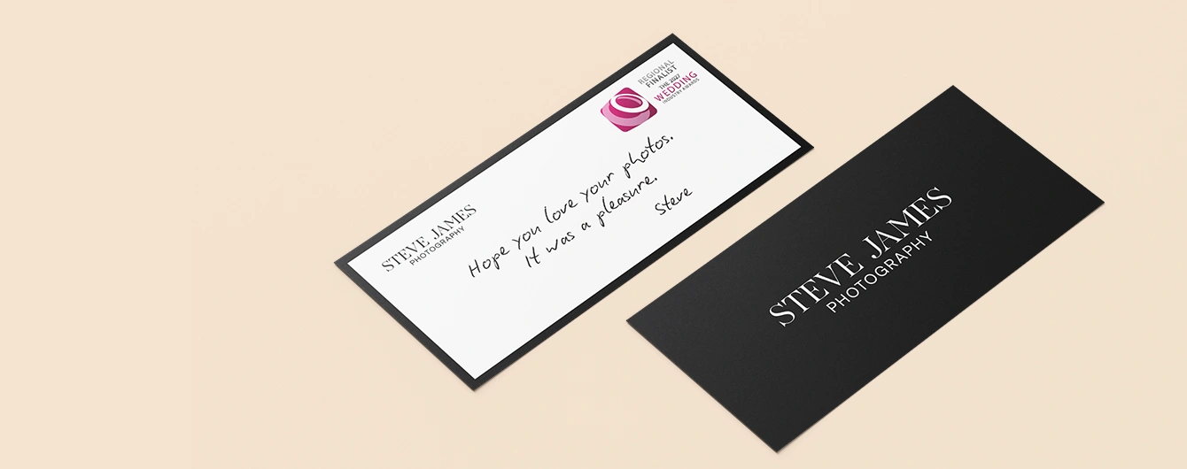 Wedding Photographer Compliment Slips
