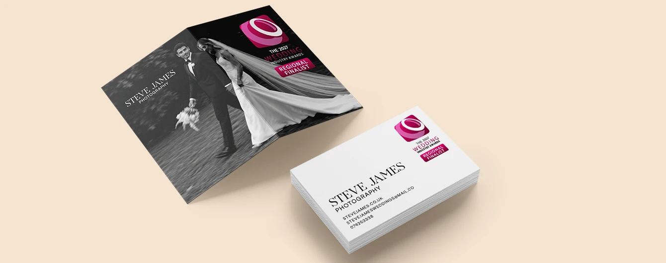 Wedding Photographer Folded and Flat Business Cards