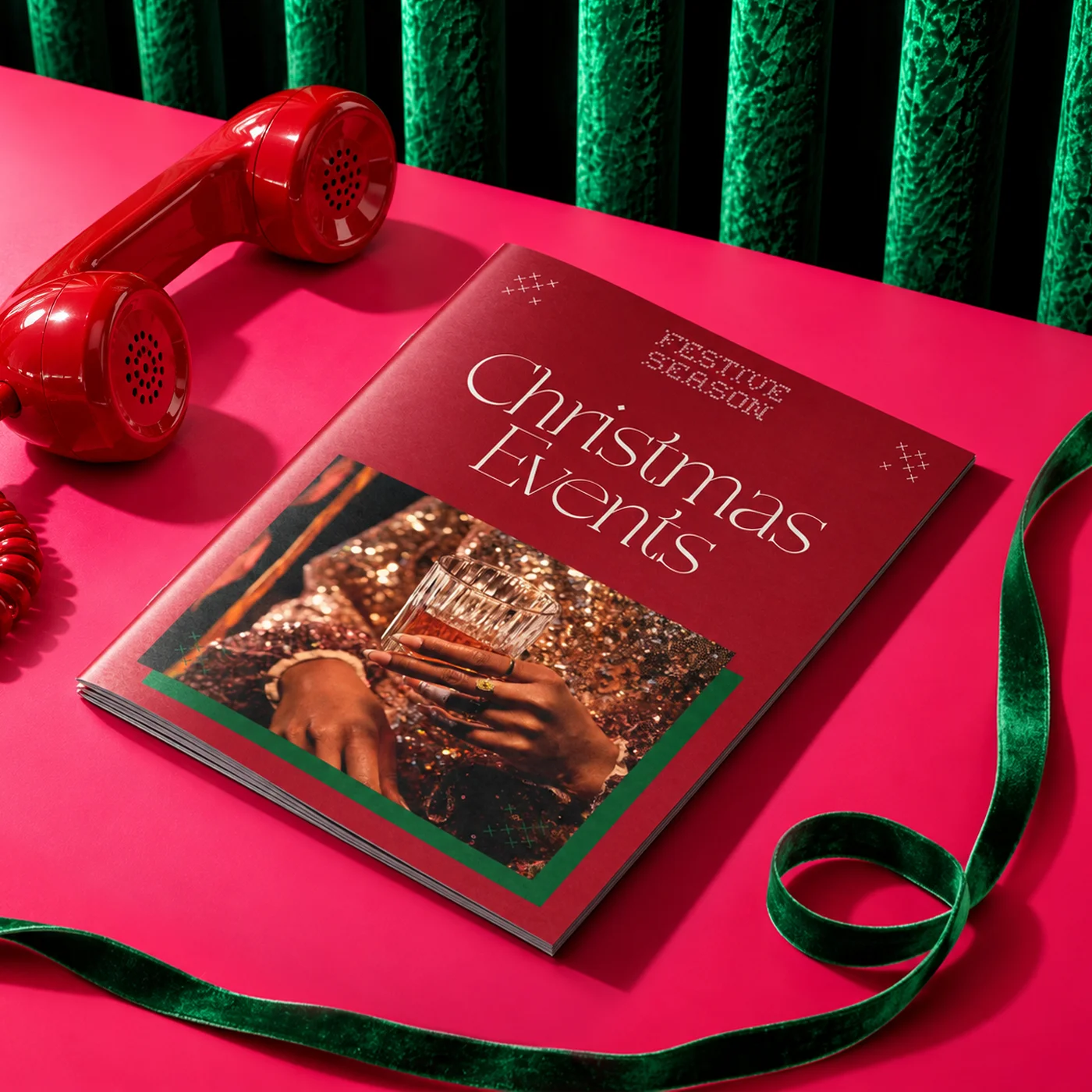 "Christmas Events" Saddle Stitch Booklet.